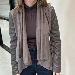 Gray Faux Leather Jacket XS